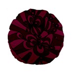 Aubergine Zendoodle Standard 15  Premium Round Cushions Front