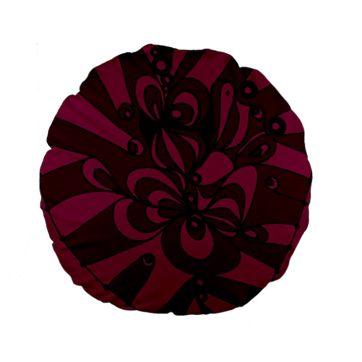 Aubergine Zendoodle Standard 15  Premium Round Cushions