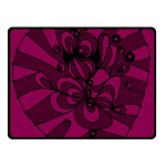 Aubergine Zendoodle Double Sided Fleece Blanket (Small) 45 x34  Blanket Back