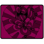 Aubergine Zendoodle Double Sided Fleece Blanket (Medium) 58.8 x47.4  Blanket Front