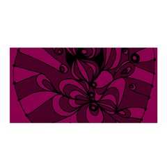 Aubergine Zendoodle Satin Wrap 35  X 70  by Mazipoodles