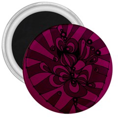 Aubergine Zendoodle 3  Magnets by Mazipoodles