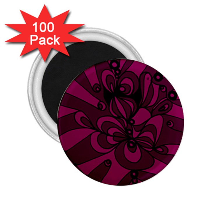 Aubergine Zendoodle 2.25  Magnets (100 pack) 