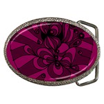 Aubergine Zendoodle Belt Buckles Front