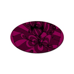 Aubergine Zendoodle Sticker (oval) by Mazipoodles