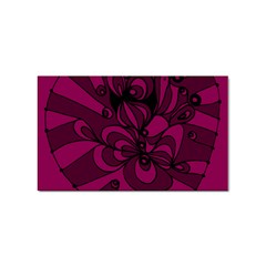 Aubergine Zendoodle Sticker (rectangular) by Mazipoodles