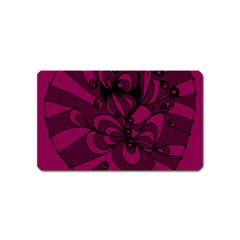 Aubergine Zendoodle Magnet (name Card) by Mazipoodles