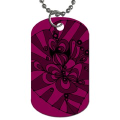 Aubergine Zendoodle Dog Tag (two Sides) by Mazipoodles