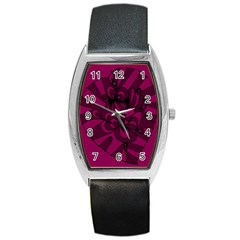 Aubergine Zendoodle Barrel Style Metal Watch by Mazipoodles