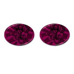 Aubergine Zendoodle Cufflinks (oval) by Mazipoodles