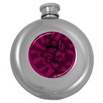 Aubergine Zendoodle Round Hip Flask (5 oz) Front