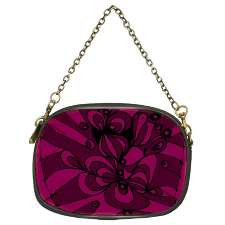 Aubergine Zendoodle Chain Purse (One Side)