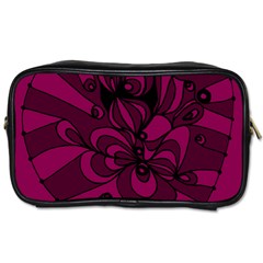 Aubergine Zendoodle Toiletries Bag (two Sides) by Mazipoodles