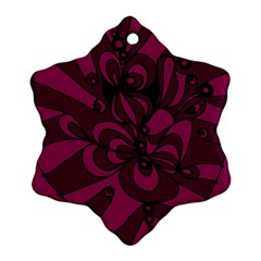 Aubergine Zendoodle Ornament (snowflake) by Mazipoodles