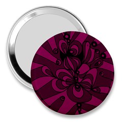 Aubergine Zendoodle 3  Handbag Mirrors by Mazipoodles