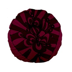 Aubergine Zendoodle Standard 15  Premium Flano Round Cushions by Mazipoodles