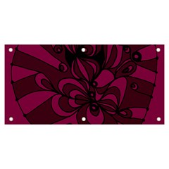 Aubergine Zendoodle Banner And Sign 6  X 3  by Mazipoodles