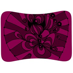 Aubergine Zendoodle Velour Seat Head Rest Cushion by Mazipoodles