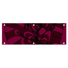 Aubergine Zendoodle Banner And Sign 6  X 2  by Mazipoodles