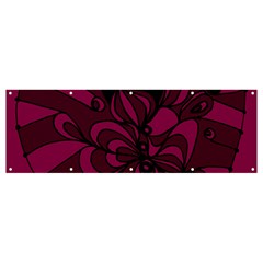 Aubergine Zendoodle Banner And Sign 12  X 4  by Mazipoodles