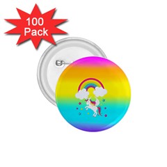 Unicorn Einhorn Licorne 1 75  Buttons (100 Pack)  by gasi