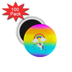 Unicorn Einhorn Licorne 1 75  Magnets (100 Pack)  by gasi