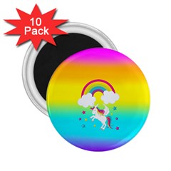 Unicorn Einhorn Licorne 2 25  Magnets (10 Pack)  by gasi