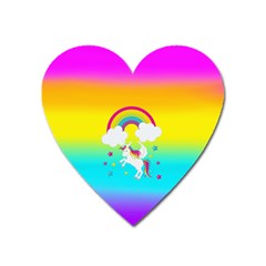 Unicorn Einhorn Licorne Heart Magnet by gasi