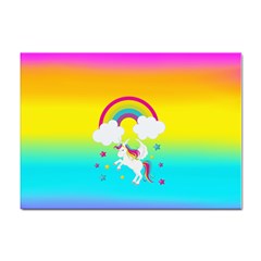 Unicorn Einhorn Licorne Sticker A4 (10 Pack) by gasi