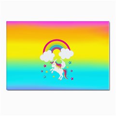 Unicorn Einhorn Licorne Postcards 5  X 7  (pkg Of 10) by gasi