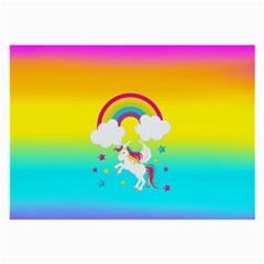 Unicorn Einhorn Licorne Large Glasses Cloth (2 Sides) by gasi