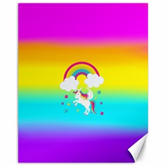 Unicorn Einhorn Licorne Canvas 11  X 14  by gasi