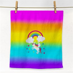 Unicorn Einhorn Licorne Face Towel by gasi