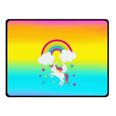 Unicorn Einhorn Licorne Fleece Blanket (small) by gasi