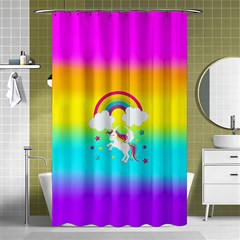 Unicorn Einhorn Licorne Shower Curtain 48  X 72  (small)  by gasi