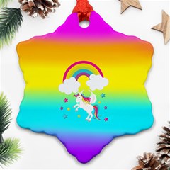 Unicorn Einhorn Licorne Ornament (snowflake)