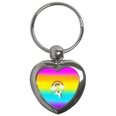 Unicorn Einhorn Licorne Key Chain (heart) by gasi