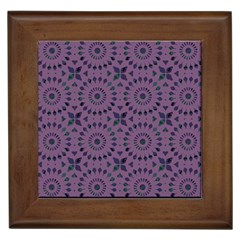 Kaleidoscope Scottish Violet Framed Tile by Mazipoodles