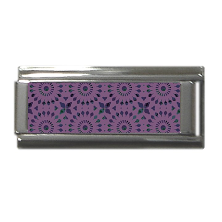 Kaleidoscope Scottish Violet Superlink Italian Charm (9mm)