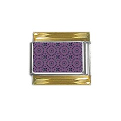 Kaleidoscope Scottish Violet Gold Trim Italian Charm (9mm) by Mazipoodles