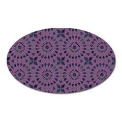 Kaleidoscope Scottish Violet Oval Magnet by Mazipoodles