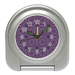 Kaleidoscope Scottish Violet Travel Alarm Clock by Mazipoodles