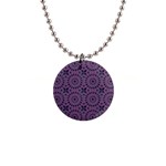 Kaleidoscope Scottish Violet 1  Button Necklace Front