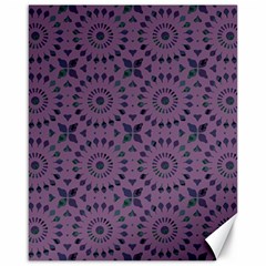 Kaleidoscope Scottish Violet Canvas 16  X 20  by Mazipoodles