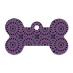 Kaleidoscope Scottish Violet Dog Tag Bone (One Side) Front