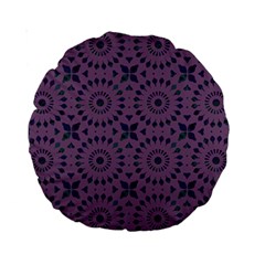 Kaleidoscope Scottish Violet Standard 15  Premium Round Cushions by Mazipoodles