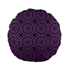 Kaleidoscope Scottish Violet Standard 15  Premium Flano Round Cushions by Mazipoodles