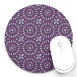 Kaleidoscope Plum Round Mousepad Front