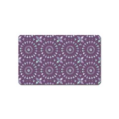 Kaleidoscope Plum Magnet (name Card) by Mazipoodles