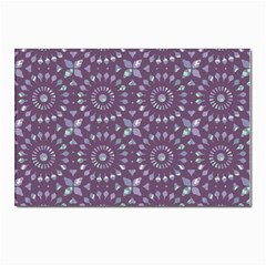 Kaleidoscope Plum Postcard 4 x 6  (pkg Of 10) by Mazipoodles